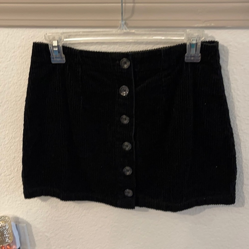 Black Forever 21 Corduroy Mini Skirt